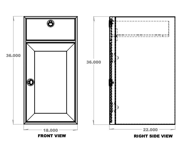 18" Base with Drawer & Door